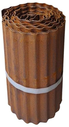 SVCEQZE Gartenkantenschutz | Rasenkante,10 Meter Metallzaun Flexibel Wellblech Für Kies Terrasse Blumenbeet Wege Garten Und Rasenbereich