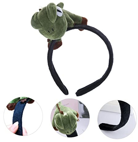 Beaupretty Dinosaurier Haarband Grün für Damen Elastisch und Bequem Modischer Kopfschmuck zum Haare Zurückhalten Beim Yoga und Sport