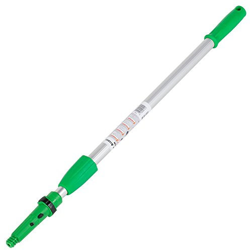 Unger EZ600 OptiLoc Teleskopstange mit Sicherheitskonus, Silber/Grün, 2-Teilig, 6,00m Länge
