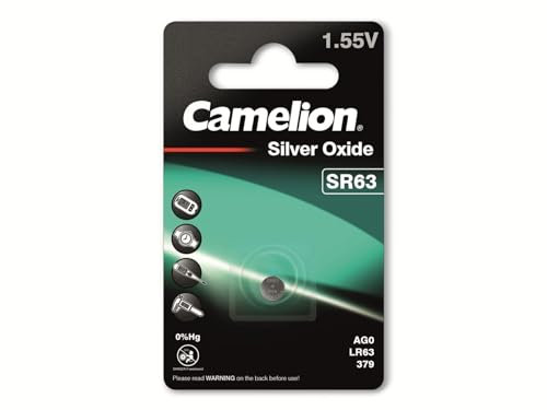 SR63W Camelion 1.55 V Plata Pila de botón de óxido de la célula