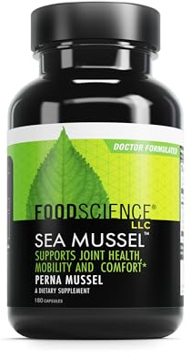 Davinci FoodScience of Vermont Sea Mussel, Green-Lipped Mussel Joint Supplement Capsules, 180 Count
