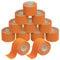 BB Sport 12 Rollen Kinesiologie Tape 5 cm x 5 m Viele Farben E-Book Anwendungsbroschüre Physio Tape Set Elastisch Wasserfest Muskelstraffende Bänder, Farbe:orange