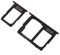 jbTec® SD-Card/Dual SIM-Tray/Halter passend für Samsung Galaxy J5 2017 / J7 2017 - Slot Karte Schlitten Rahmen Holder Handy Card, Farbe:Schwarz
