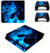 PS4 Slim Haut Aufkleber, Wondder Schutz Vinyl Aufkleber Haut Aufkleber für PS4 Slim Konsole + 2 Controller Skins + 2 x Silikon Daumen Griffe (Farbe 7)