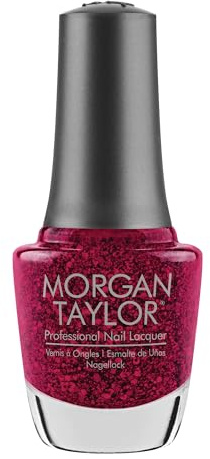 Morgan Taylor Red Sparkle Nail Polish Lacquer: All Tied Up… With A Bow 15mL