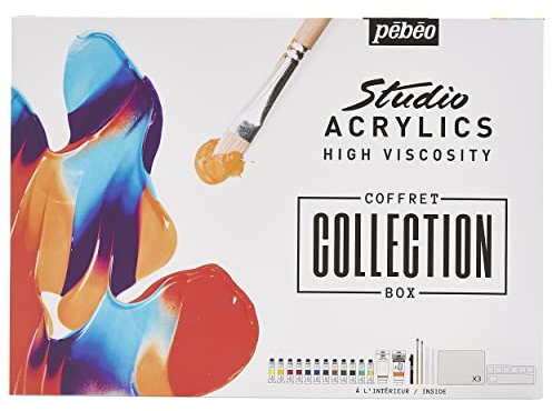 Pébéo Box Studio acrylics Coffret Collection, Mixte, 23 PIECES, Set de 880