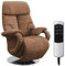CAVADORE TV-Sessel Istanbul / Fernsehsessel mit elektrisch verstellbarer Relaxfunktion / 2 E-Motoren / 80 x 115 x 79 / Lederoptik: Cognac