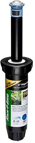Rain Bird 8SAFPROPR - Regadera Rotatoria de Alta eficiencia Pro PRS con regulación de presión, Color Negro