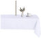 Lushvida Rechteckige Outdoor-Tischdecke mit Schirmloch und Reißverschluss, 152,4 x 304,8 cm, waschbar, wasserdicht, auslaufsicher, knitterfrei, für Terrasse, Sommer, Picknicks, Grillabende, weiß