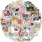 TX 50pcs Süßer Alpaka Aufkleber Girl Stickers Wasserdicht für Wasserflaschen Laptop Skateboard Auto Motorrad Fahrrad PS4 Koffer Snowboard iPhone