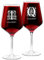Maverton Set de 2 verre a vin en Cristal - Verres gravés 530 ml - Verres XL Cadeau Personnalisé - Cadeau couple - Set a vin pour parents - cadeau mariage - Initials