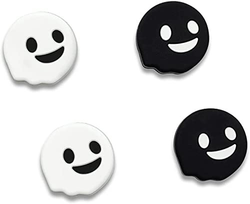 DLseego 4 PCS Thumb Grips Soft Silikon Thumbsticks Cover für Switch/Switch Lite, Niedliche 3D Cartoon Analog Stick Caps für Joy-Con Controller, Schwarz+Weiß