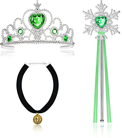 Vicloon Prinzessin Kostüme Zubehör, Mädchen Dress up Zubehör ELSA die Schneekönigin Dress Up Accessoires(3ANNA)