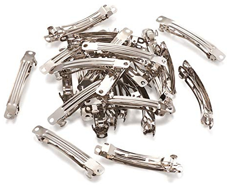 Craftdady 20 pinces à cheveux en fer vide, 59 mm, couleur platine, pour accessoires de coiffure DIY, création de bijoux