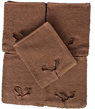 EXKLUSIV HEIMTEXTIL Handtuch mit Nasenschlitz für Massageliege 5 Stück Schokobraun