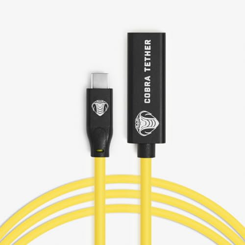 CobraTether Cable USB-C a USB-C Female, Extensión, 5m, Amarillo