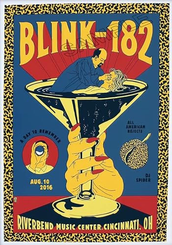 Blink-182 Poster Vintage American Punk Rock Band Pop Punk Wandbild A4