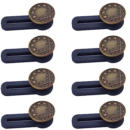 Fezf 8 Pièces Rallonge Bouton Pantalon,Ceinture grossesse femme enceinte Elargisseur Pantalon,Bouton Pantalon pour Extension Pantalon Grossesse, Pour Jeans, Pantalons, Chemises