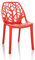 hjh OFFICE Schalenstuhl Gartenstuhl ARTIFO TRI Kunststoff Esszimmerstuhl Indoor und Outdoor, stapelbar, 729448 Rot