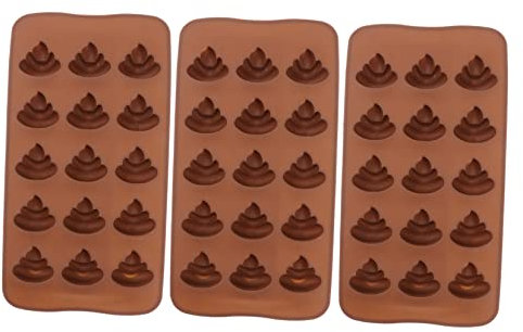 HOMSFOU 3 Stück 15 Silikonformen Lustige Silikonform Poop-süßigkeitsform Keksformen Aus Silikon Neuartige Seifenformen Café-bäckereiformen Schimmel Poop-wirbel Fondantform Pudding 3d