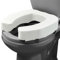 Lunderg Toilet Seat Riser for Seniors - Adds 3 inches. Universal Fit - Raised Toilet Seat Cushion with High-Density Foam for enhanced Comfort & Elevation. Easy to Clean. Post-Surgery Must have (White)