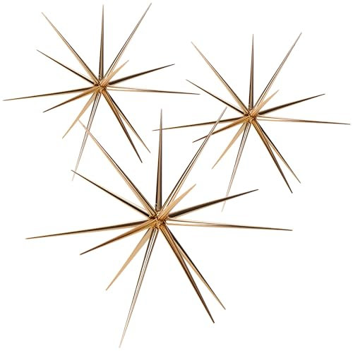com-four® 3X Weihnachtsstern zum Hängen - Deko-Stern für die Weihnachtsdekoration - Stern für Dekoration von Silvester, Hochzeit, Party