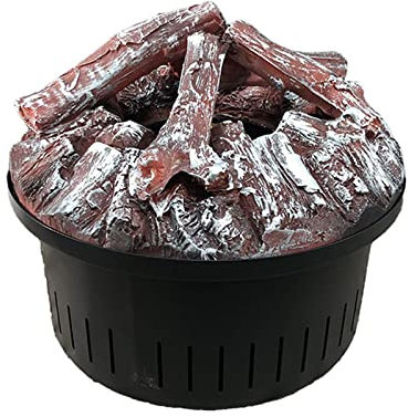 HASMI Chauffage Electrique Electric Fireplace Log, 17 inch Portable Remote Control Fireplace with Realistic Flame Effect Ember Bed, Overheated Protection, for Home and Office Cheminée électrique