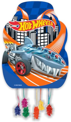 BeenSmile, PIÑATA Medium HOT WHEELS, Partyzubehör, Pinata zum Befüllen mit Spielzeug oder Leckereien, Dekoration für Kinderpartys, Geburtstage und Feiern
