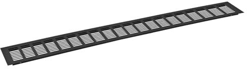 sourcing map 1pcs Rectangle Ventilation Grille Aluminum Alloy Mesh Air Vent Cover Louvered Ventilation Cover for Cabinet Wardrobe Shoe Cabinet Closet, 800x80mm/31.5x3.15