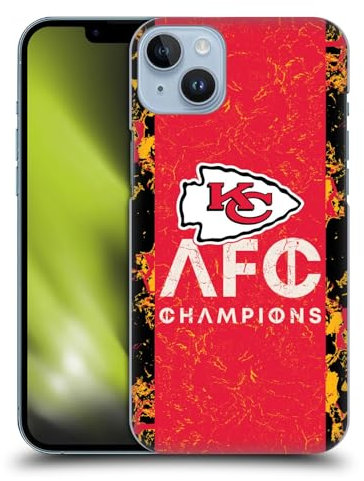 Head Case Designs Offizielle NFL AFC Champ Chiefs Meister Der Division 2024 Harte Rueckseiten Handyhülle Hülle Huelle kompatibel mit Apple iPhone 14 Plus