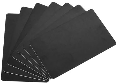 QUARKZMAN 20 Stück leere PVC-Karten, 30Mil Grafikqualität Plastikkarten glänzend wasserdicht für Foto-ID-Badge-Drucker, Schwarz