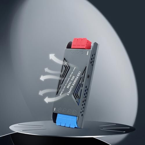 YOODI Trafo 230V auf 24V 150W 6,25A Ultra Dünn Konstante Spannung Transformator AC 230V auf DC 24V Netzteil Flach Slim Metall Niedervolttrafo LED Driver Treiber für LED Streifen Lampen Strip Lights