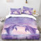 Bettwäsche 135x200 Delfin Mit Animal-Print Lila Bettwäsche Winter Bettbezug Set mit Kissenbezüge 80x80cm, Kuschel Bettwäsche aus Weich Mikrofaser, Bettbezüge mit Reißverschluss und Bügelfrei