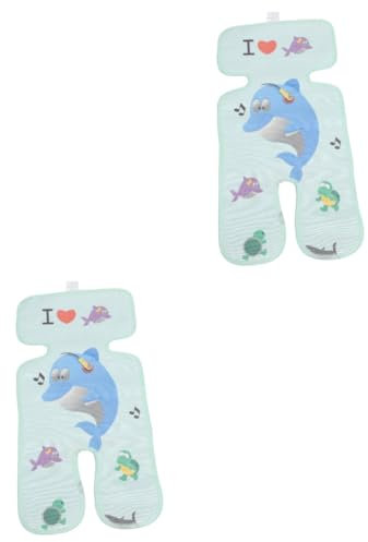 ibasenice 2stücke Stroller Cooling Mat Atmungsaktive Kühlmatte Aus Eis Kinderwagen Multifunktionale Sitzauflage Mit Cartoon-muster Für Neugeborene Und Kleinkinder