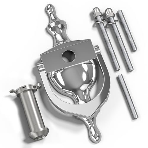 Bwintech 1 paire de heurtoirs de porte en alliage de zinc chromé poli avec judas de porte, heurtoir de porte victorien classique en forme d'urne pour porte d'entrée extérieure