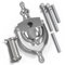 Bwintech 1 paire de heurtoirs de porte en alliage de zinc chromé poli avec judas de porte, heurtoir de porte victorien classique en forme d'urne pour porte d'entrée extérieure
