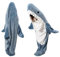 Hai Decke Erwachsene Zum Anziehen Hai Decke Schlafsack Shark Schwanz Anzug Super Weich Blau Hai Schlafsack Blanket Tragbare Decke Für Männer Decke Hoodie