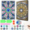 Fonyet 2 Stück Diamond Painting Mandala A5 Notizbuch Bastelset Kinder ab 6 7 8 9 10 Jahre, 5D DIY Diamond Pasted Painting Notizbuch Kits Basteln Mädchen Geschenk mädchen 10 Jahre