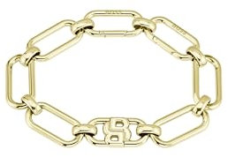 BOSS Jewelry Gliederarmband für Damen Kollektion DOUBLE B SWING aus Gelbgold mit einem Doppel-B Charm - 1580628