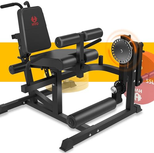 HVO Beinstrecker und Beinbeuger Gerät: Sitzende Beinstrecker Maschine Beine Curl Trainingsgerät Beinpresse Beintrainer für Zuhause Fitnessgerät Home Gym sportgeräte Leg Curl and Extension Schwarz