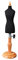 XINYUNFEI Schneiderpuppe Verstellbar Mini-Dressmacher Dummy-Famal, Schneider-Mannequin-Puppe-Kleid-Formularanzeige, 1: 4-Maßstab-Dollhouse-Zubehördekoration(Black)