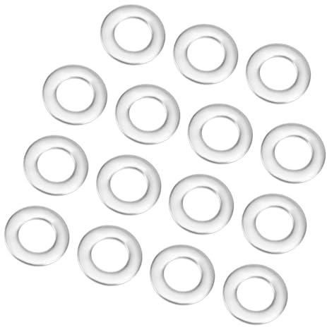 GLOKUUCA Rondelle piatte in acciaio inox, confezione da 50 pezzi, piccole rondelle in metallo adatte per viti e bulloni industriali, rondelle per ferramenta, 5 mm x 10 mm x 0,8 mm