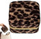 Reise-Schmuckkästchen Leopard,Leopard-Schmucketui - Ohrringe-Display-Tabletts aus Leder,Kleine Paar-Ringbox, tragbare Schmuckschatulle, Halskette, Ohrringe, Etui für Frauen und Mädchen