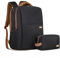 KONO Rucksack Damen, Schulrucksack Laptoptasche Wasserdicht Teenager Daypacks Backpack mit Anti Diebstahl Tasche für Arbeit Uni Reise(Schwarz)