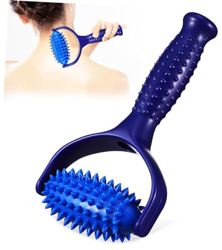 FRCOLOR Massagestab Und Rollenmassagegerät Manueller Nackenmassageroller Aus Abs Und Pvc Für Muskelentspannung Und Rückenmassage Tragbar Und Einfach Zu Bedienen