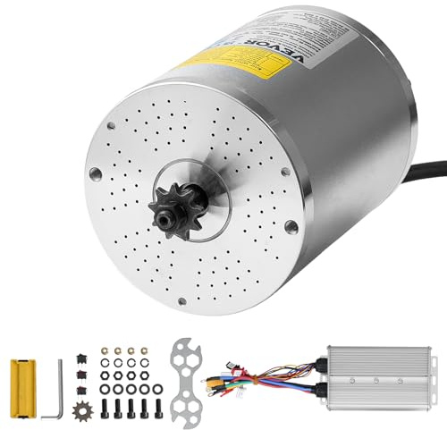 VEVOR Kit Motore Elettrico Brushless DC da 3000 W Motore da 72 V a 4900 giri/min con Regolatore di Velocità Aggiornato, Funzionamento Silenzioso Affidabile per Go-Kart, Bici Elettriche, Moto, Scooter