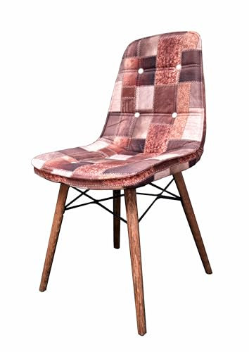 Stuhlmann Stühle - Stuhl Denver 632E - Esszimmerstuhl, Küchenstuhl, Polsterstuhl, Wohnzimmerstuhl mit Holzbeinen (Braun)