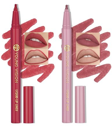 Jutqut Wasserfester Liquid Lipliner Stain, Lippenstift Long Lasting,#6+10 | Langanhaltender Wischfester, ultra-feiner Spitze, Feuchtigkeitsspendende, Nicht klebrig