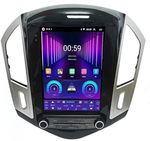 SSFENG Android Auto Stereo GPS Navigation Für Chevrolet Cruze 2013-2016, mit Rückfahrkamera Unterstützt Auto Radio Multimedia MP5 Bluetooth Lenkradsteuerung,TS 8 8 Core 4G+WiFi 8G+256G