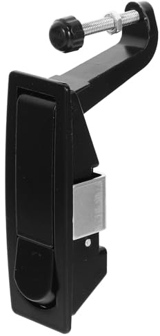 Loquet à Compression pour Armoire, Alliage de Zinc, Noir | Réglage Facile, Action par Bouton Poussoir, Haute Fiabilité, pour Coffrets et Armoires de Distribution